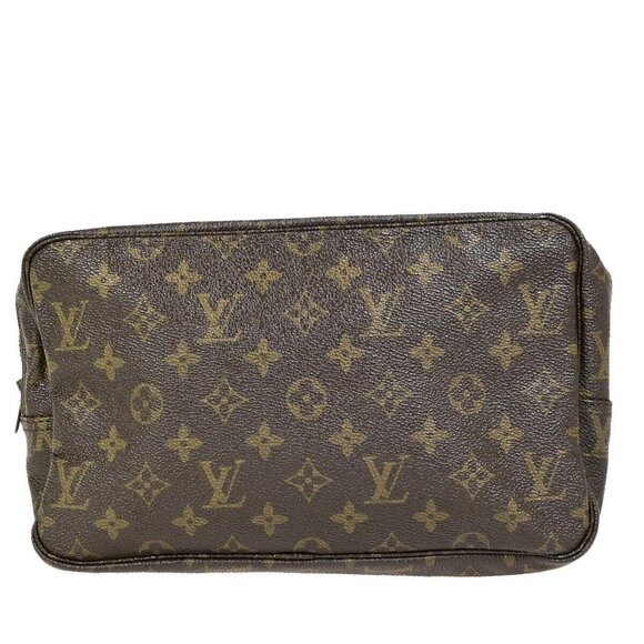 LOUIS VUITTON Trousse Toilette 28 Clutch Hand Bag Monogram Brown - Picture 3 of 16